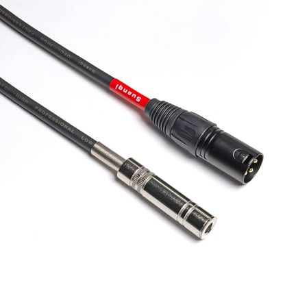 XLR Male to 1/4 inch TRS Female Adapter Cable, 6 inch, 2 Pack (XLR Male to TRS Female) - style: XLR Male to TRS Female