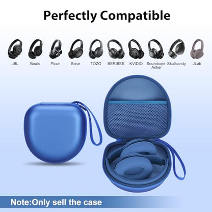 Headphone Case Compatible with JBL/Beats/BERIBES/Jlab/Picun/TOZO/KVIDIO/Soundcore Anker/Skullcandy Noise Cancelling Over-Ear Headphones, Pearl Blue - color: Pearl Blue