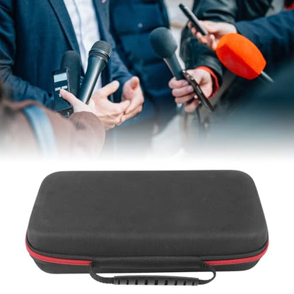Wireless Microphone Case, Shockproof Drop Proof EVA Zipper Microphone Bag, Carrying Case with Sponge Filling Metal Zipper, Multi Layer Space, Ample Storage Capacity