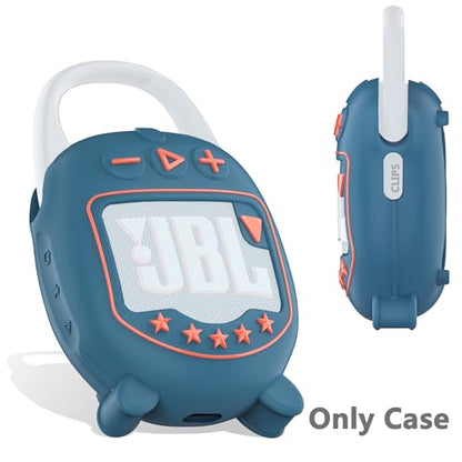 JCHPINE Silicone Cover Case for JBL Clip 5 Portable Bluetooth Speaker - color: Blue