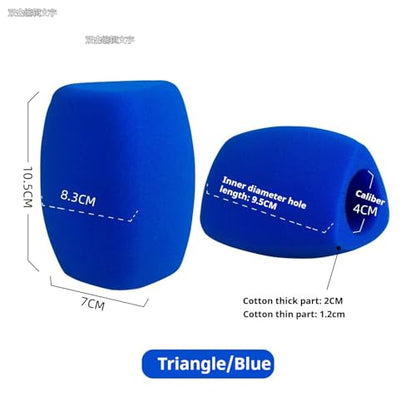 Custom Fuzzy Microphone Windscreen, Plush Foam Mic Cover with Logo or Text, Triple-Side Printable, Wind Noise Reduction, Fits Most Handheld Microphones (Blue) - color: Blue
