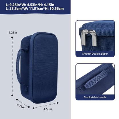 Carrying Case for Blue Tees Golf Player+, Player Pro GPS Speaker | Hard EVA Shell, Shockproof, Water Resistant, Scratch Resistant, Mesh Pocket for Charging Cable & Accessories, Blue - color: Blue
