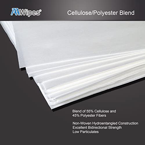 AAwipes Cleanroom Wipes 6" x 6" (Bag of 300 Pcs, Grade A, 68 GSM) Lint Free Wipes Cellulose/Polyester Wipers for Lab, Electronics, Pharmaceutics, Electronics, Printing, Semiconductor etc. (NW06806)