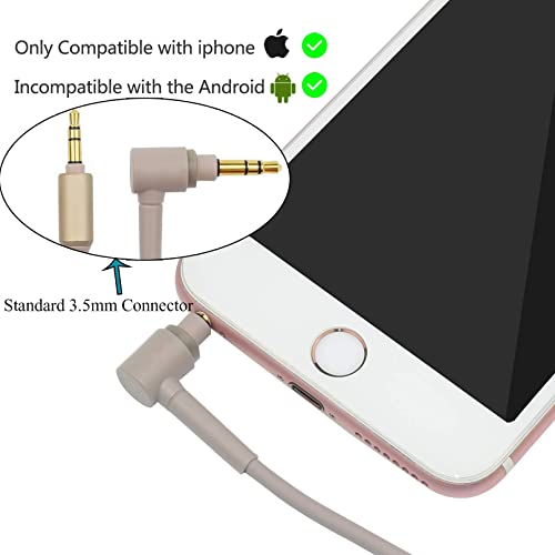 WH1000XM3 Headphone Cable Replacement Aux WH1000XM Audio Cord Compatible with Sony WH-1000XM2 MDR-100ABN WH-H900N MDR-1A Headphones(4.9ft) - color: Grey Glod
