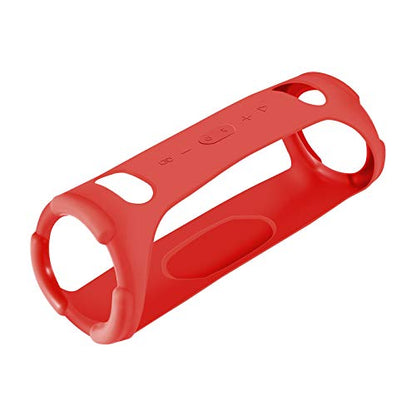 Silicone Cover Case Compatible with JBL Xtreme 3 Portable Bluetooth Speaker, Waterproof Soft Skin Silicone Protective Case for JBL Xtreme 3 Bluetooth Speaker Accessories (Red) - color: Red
