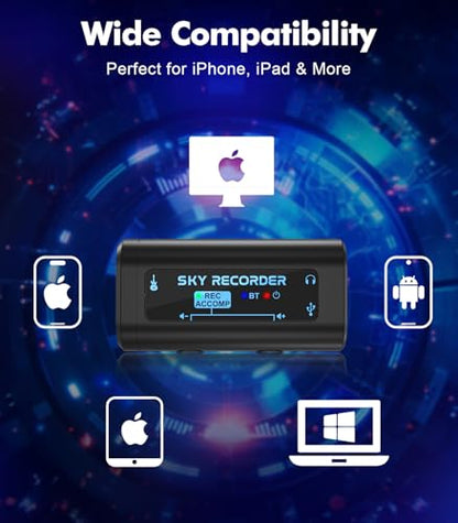 Guitar Audio Interface Pocket Internal Recording Sound Card with Bluetooth, Internal Sound Card, Compatible with iPhone, Mac, Laptop, Android—Plug & Play for Recording, Streaming, Playing