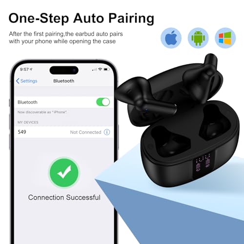 Samsung Wireless Earbuds Bluetooth Earbuds for Samsung Galaxy S26/S26 Ultra | S25 FE/S25 Edge/S24/S23/A17/A56/A36/A26/A16/A55/A35/A25/A15, Android Wireless Earphones in Ear Bluetooth Headphones Headset - color: Black
