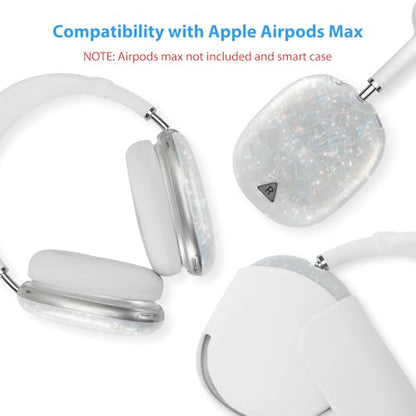 Case Cover for AirPods Max Headphone,Glitter Shell Pattern TPU Ear Cup Case,Silicone Ear Pad/Headband Protective Cover Accessories Compatible with Apple AirPods Max(2024/2020),Glitter Colourful Shell - color: Glitter Colourful Shell