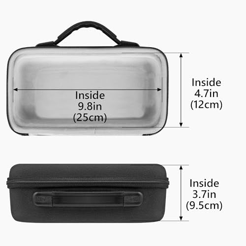 Geekria Hard Shell Carrying Case Compatible with Bose SoundLink Plus, EVA Protective Travel Case with Honeycomb Interior Top Lining, Soft Plush Base and Reinforced Handle (Dark Grey)