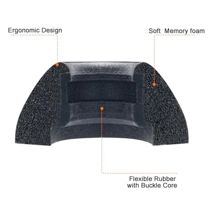 Klowcok Replacement Foam Ear Tips for Nothing CMF Buds/Buds Pro 2/Buds 2a | Earbuds Tips, Comfort Fit, 3 Pairs, S/M/L, Black