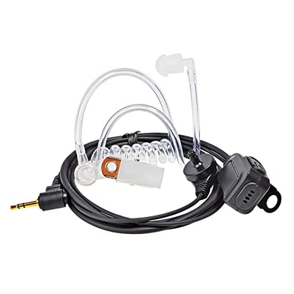 3 Pack Walkie Talkie Earpiece Headset with Mic for Motorola Talkabout Radio | Two Way Radio Surveillance Ear Pieces Headphones w/Clear Tube Microphone PTT for T470 T600 T800 T465 T475 T460 T400 T200 T802