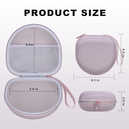 Headphone Case for TALIX H30/JLab/TOZO HT3/Skullcandy Headphones Mauve - color: Mauve