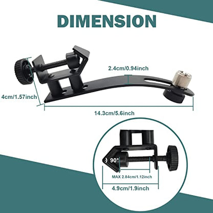 Drum Microphone Shockproof Clip Rim Mount Holder Metal Universal Tom Mic Set Clamp Adjustable(Pack of 3)