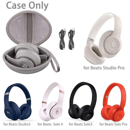 for Beats Studio Pro/Studio3/Solo4/Solo3 Headphones Hard Case, Sandstone - color: Sandstone Case