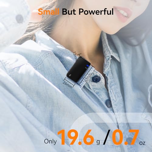 SVBONY D4 4-Person Wireless Lavalier Microphones Systems for Group Videos | Compatible with iPhone, Android, Camera, 2-Level Noise Reduction, 656ft Range, Smart Display, Magnetic Mount,Safety Track