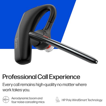 Poly Voyager Legend 30 - Bluetooth Headphones with Mic - Discreet Boom & 4 Noise-Canceling Mics - WindSmart Technology - All-Day Comfort - Seamless Connectivity - Smart Sensors & Call Controls - style: Legend 30