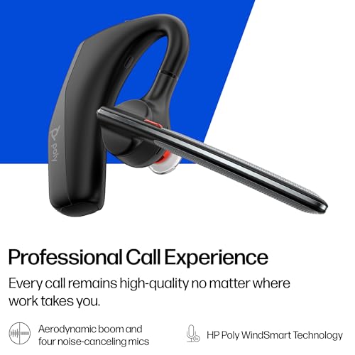 Poly Voyager Legend 30 - Bluetooth Headphones with Mic - Discreet Boom & 4 Noise-Canceling Mics - WindSmart Technology - All-Day Comfort - Seamless Connectivity - Smart Sensors & Call Controls - style: Legend 30