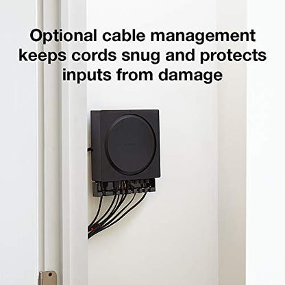 Sanus Wall Mount for Sonos Amp - Slim Black Design with Lockable Latch for Security - Low Profile Bracket Design Mounts in Any Orientation - Built-in Cable Management & Easy 15-Minute Install …