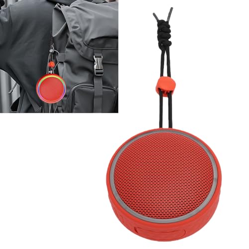 GOWENIC Bluetooth Shower Speaker, Bluetooth 5.3 Connection, IPX6 Water Proof, with Suction Cup and Hanging Rope, for Camping, Cycling or Poolside (Red) - color: Red