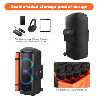 Protective Cover Case Compatible with JBL PartyBox 720 | Water-Resistant Carrying Case with Storage Bag, Splashproof Dustproof Portable Cover for Party Box 720 Speakers - size: For JBL partybox 720