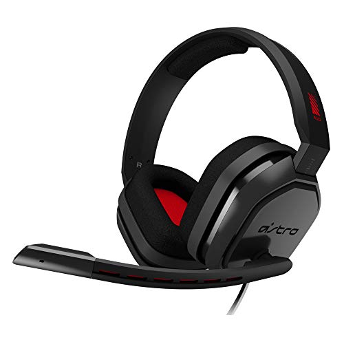 Xbox One/닌텐도 스위치 / PS4 / PC 및 Mac 용 ASTRO 게이밍 A10 헤드셋 - 로지텍의 유선 3.5mm 및 붐 마이크 - 대량 포장 - 레드/블랙