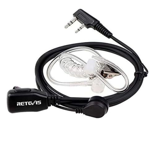 Retevis Walkie Talkie Earpiece with Mic, for RT22/RT21/RT68/H777/RT86 | Comfortable Acoustic Tube, Compatible with Pxton, Baofeng BF-888S, Kenwood walkie talkies, Surveillance Headset(1 Pack) - style: Acoustic Tube