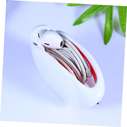 Automatic Data Line Reel Hub White PC ABS Cord Organizer