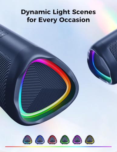 Bluetooth Speaker, 20W HD Sound, Portable Wireless, IPX5 Waterproof, Up to 24H Playtime, TWS Pairing, for Home/Party/Outdoor/Camping/Beach Essentials, Electronic Gadgets, Birthday Gift (Navy) - color: Navy