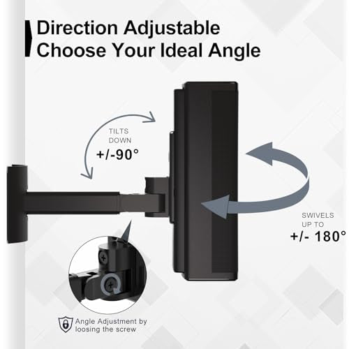 Speaker Wall Mount and Ceiling Mount for Bose UB-20, UB-20 & WB-50 Series II Surround Sound Speaker Mounting Bracket Compatible with Bose CineMate Lifestyle Tilt & Swivel Adjustable up to 180°,Black