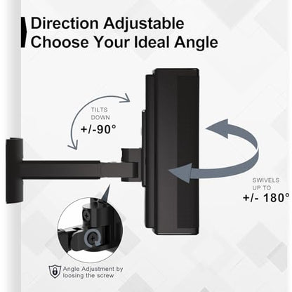 Speaker Wall Mount and Ceiling Mount for Bose UB-20, UB-20 & WB-50 Series II Surround Sound Speaker Mounting Bracket Compatible with Bose CineMate Lifestyle Tilt & Swivel Adjustable up to 180°,Black