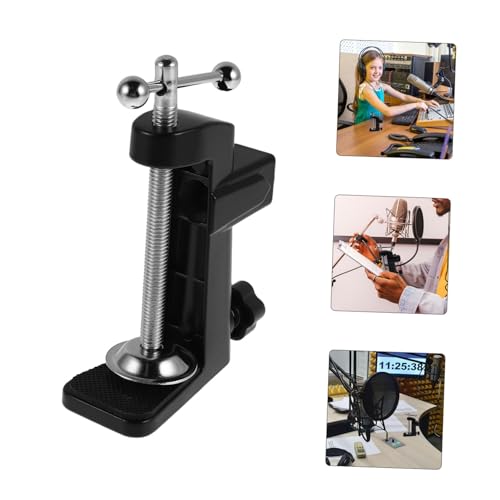 Adjustable Mic Arm Desk Mount with Durable Metal Base Heavy Duty Clamp for Podcasting Streaming Recording Space Saving Design for Broad Compatibility