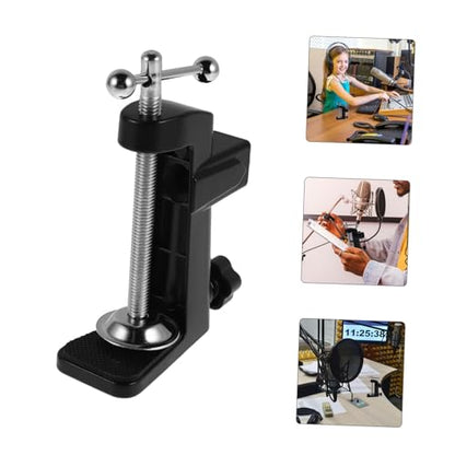 Adjustable Mic Arm Desk Mount with Durable Metal Base Heavy Duty Clamp for Podcasting Streaming Recording Space Saving Design for Broad Compatibility