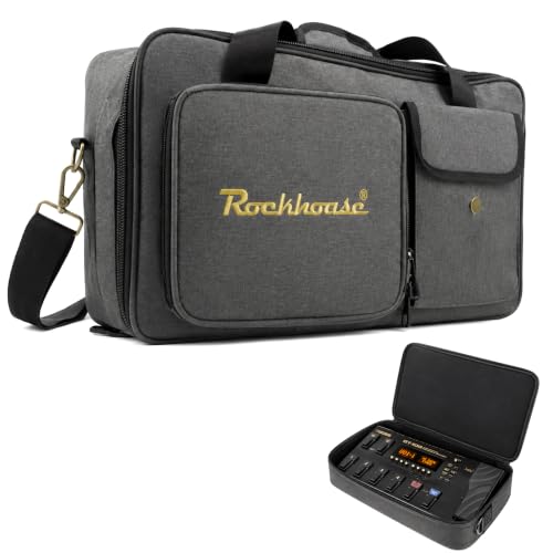 Rockhouse Padded Guitar Pedal Board Case, DJ Music Gear Carry Bag (MEB-L) | Internal 21.26*10.23*3.93'', Fit for Boss Line 6 Effect Pedals, Travel Gig Bag with Divider & Accessory Pocket, Musician Gift - size: MEB-L