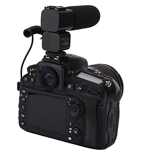 FLEXMAN Interview Shotgun Microphone, Single Soundtrack Supercardioid Camera Microphone with Cold Shoe Mount, Universal Professional Video Microphone for Interviews Broadcasts