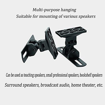 Entertainment Center Shelves Speaker Wall Mount Bracket Panoramic Surround Ceiling Speaker Bracket for Living Room Meeting Room Adjustable Speaker Bracket Suitable for DVD Players, Cable Boxes