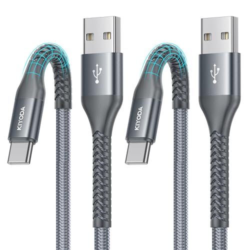 USB C Cable 3A Fast Charging [2Pack 6FT], USB A to USB C Cable for CarPlay | Super Durable USB to USB C iPhone Charger USB Type C Cord for iPhone 17/16/15/Pro Max/Plus, Samsung Galaxy S26 and More-Grey - color: Grey, size: 6FT, style: USB A to USB C