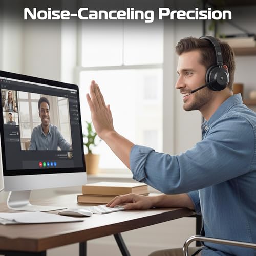Spracht Blues Combo BT/USB Wireless Headphones for Working Professionals, Comfortable PC Headset, 40 Hour Battery Life, USB and Bluetooth Headset with Noise Cancelling Microphone for Work (Dual Ear) - style: Dual Ear