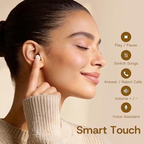 Invisible Small Hidden Mini Earbuds Wireless Bluetooth Tiny Ear Buds for Smaller Ears Soft In Ear Low-Profile Headphones ENC Noise Cancelling Discreet Small Earphones for iPhone Android Work Sleeping - color: Purple