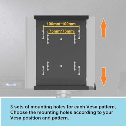 Mini PC Wall Mount for Dell OptiPlex Micro Form Factor Case | VESA and Under Desk Mount Fits MFF 7080, 7060, 7010, 5060, 3040, 3046, 3050, 3060 and Lenovo ThinkCentre Tiny Desktops(HDM)