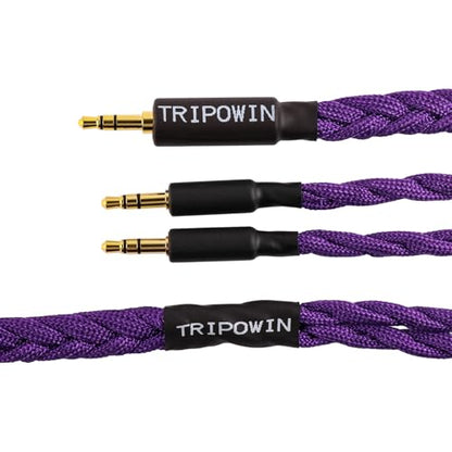 Linsoul Tripowin GranVia Upgraded OFC Headphone Replacement Cable - color: Purple, size: 1.5m