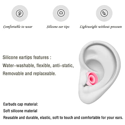 4 Pairs Silicone Earbud Tips Replacement Earbuds Cap Ear Tips Compatible with Powerbeats 1/2/3 Wireless Beats by Dre Headphones,(Pink) - color: Pink