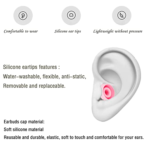 4 Pairs Silicone Earbud Tips Replacement Earbuds Cap Ear Tips Compatible with Powerbeats 1/2/3 Wireless Beats by Dre Headphones,(Pink) - color: Pink