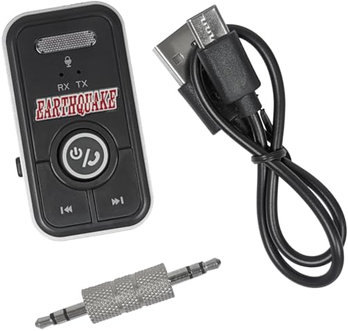 EARTHQUAKE BT5.3NC Bluetooth v5.3 Wireless Audio Transmitter Receiver Adapter, 2-in-1 Bluetooth AUX Adapter for TV/Car/PC/Media Player/Home Theater/Gaming, Low Latency, Dual Device Pairing - One Piece