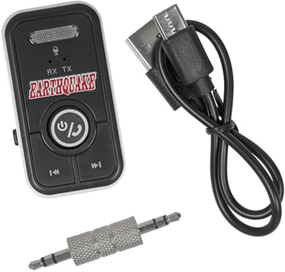 EARTHQUAKE BT5.3NC Bluetooth v5.3 Wireless Audio Transmitter Receiver Adapter, 2-in-1 Bluetooth AUX Adapter for TV/Car/PC/Media Player/Home Theater/Gaming, Low Latency, Dual Device Pairing - One Piece