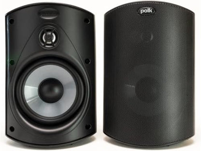 Polk Audio Atrium 4 Outdoor Speakers with Powerful Bass (Pair, Black), All-Weather Durability, Broad Sound Coverage, Speed-Lock Mounting System (Pack of 8) - color: Black, size: 8 Speakers, style: Atrium 4
