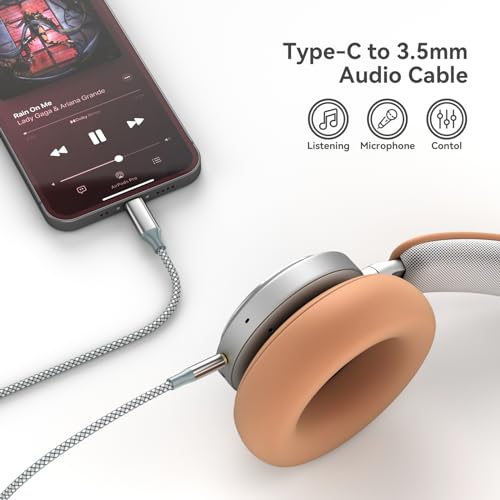 Henrety AUX to USB C Cable 3.3ft, USB C to 3.5mm Audio Aux Jack Cable for Car and Headphones(Black) - color: Black, size: 3.3Ft