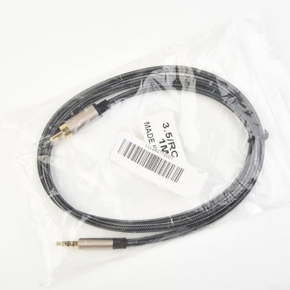 Digital Coaxial Audio Video Cable for HDTV Spdif for RCA Coaxial to 3.5mm Male Jack Line for Receiver Speakers Projector(1M) - size: 1M