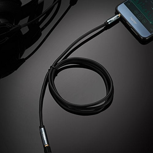3.5mm Headphone Extension Cable 33 FT TRS 3.5mm Male to Female Cord | Sapphire Blue, Metal Shell, Premium Stereo Audio Jack Extension Adapter Auxiliary Aux Cord for Headphone, Speaker, Soundbox - size: 33 ft