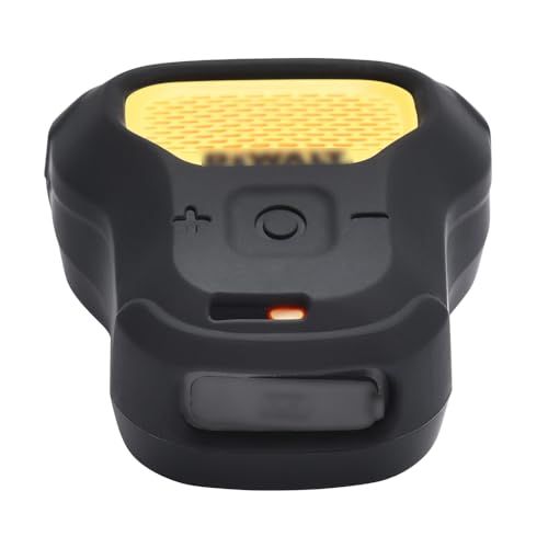 Protective Cover Carrying Silicone Case Compatible with DEWALT Wearable Bluetooth Speaker (Black) - color: Black