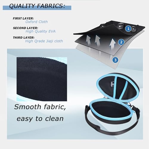 Hard Storage Case for iJoy Bluetooth Headphones,Travel Case for Wireless Foldable Headset - Tourmate(Only Box) (Black & Blue) - color: Black & Blue